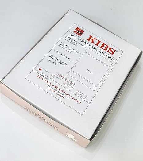 T Shirt Kibs Feather Touch Vest 100% Cotton Pack of Six صندوق من ٦ قطع تي شيرت كبس فيزر اتش فانيلة ١٠٠% قطن - Image 4