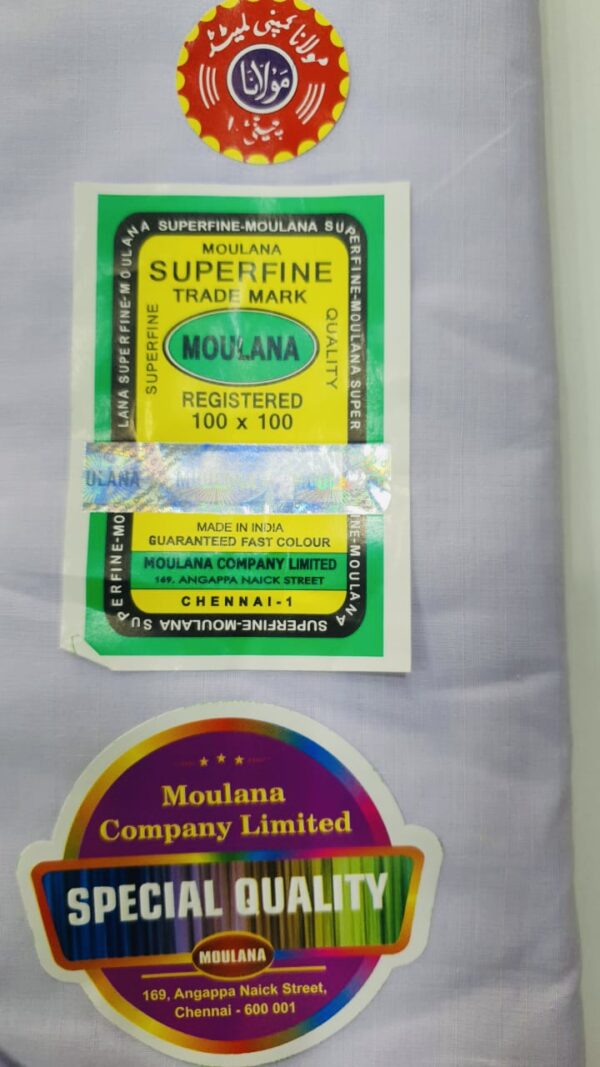 Moulana 100x100 Lunghi White Plain 100% Cotton وزار مولانا ١٠٠×١٠٠ ابيض ساده ١٠٠% قطن - Image 3