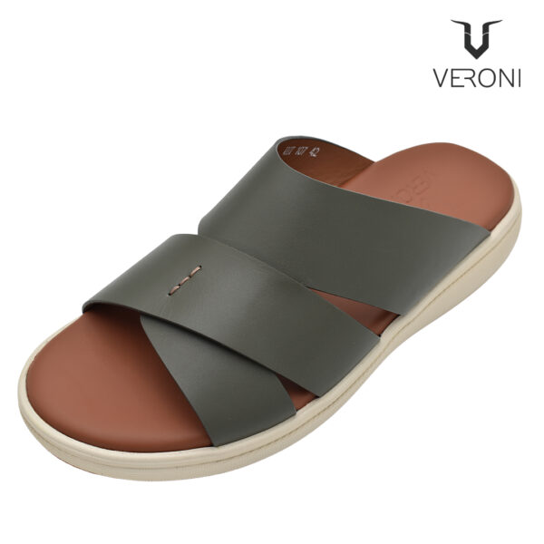 Veroni [V404] VHT-107 Olive Gents Arabic  Sandal Made In UAE فيروني [V404] VHT-107 صندل عربي رجالي زيتوني صنع في الإمارات العربية المتحدة - Image 6