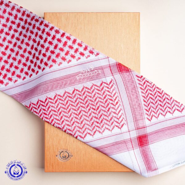 Shamag Al Ajaweed Red 100% Cotton Model:75 شماغ الاجاويد احمر ١٠٠% قطن موديل:٧٥ - Image 4