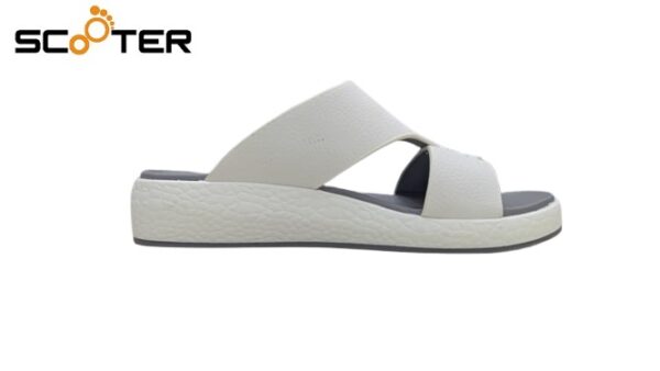 Scooter Sandal 4102 White  – Traditional Arabic Footwear for Men - Image 4