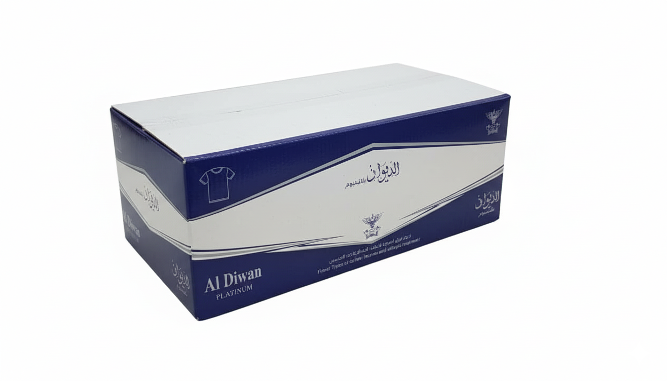 Al Diwan T Shirt Platinum 100% Cotton White Innerwear For Men - Image 3