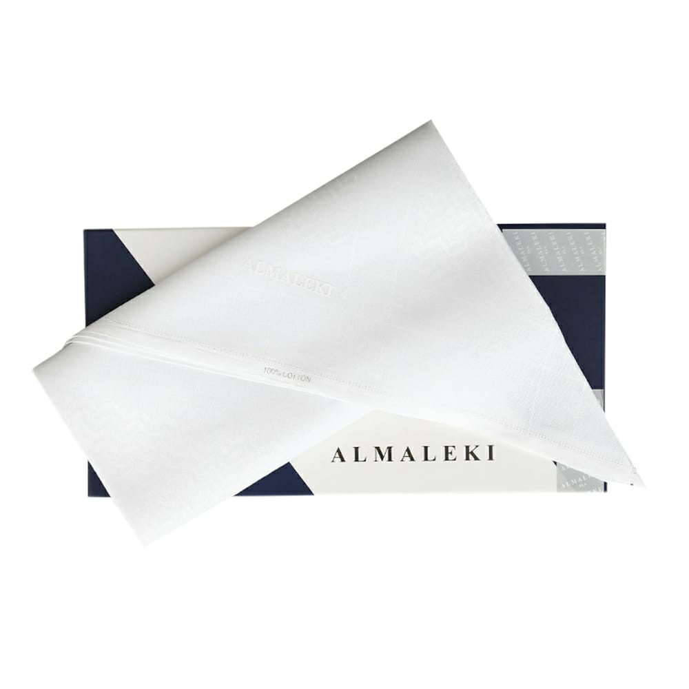 AL MALEKI PLATINUM M-2 Shemagh 100% Cotton White المالكي بلاتينيوم M-2 شماغ 100% قطن أبيض - Image 6