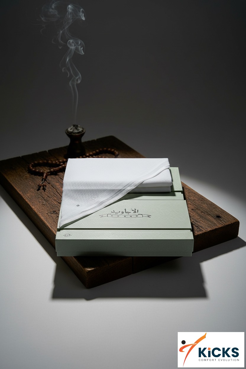 Al Ajaweed Premium White Gathra for Men Soft Textured Fabric, Traditional Wear الاجاويد، غترة بيضاء فاخرة للرجال، قماش ناعم الملمس، ملابس تقليدية