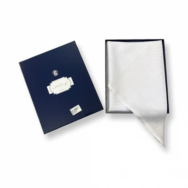 Le Paris Shemagh White Traditional Arabic Headwear شماغ باريس الأبيض التقليدي العربي