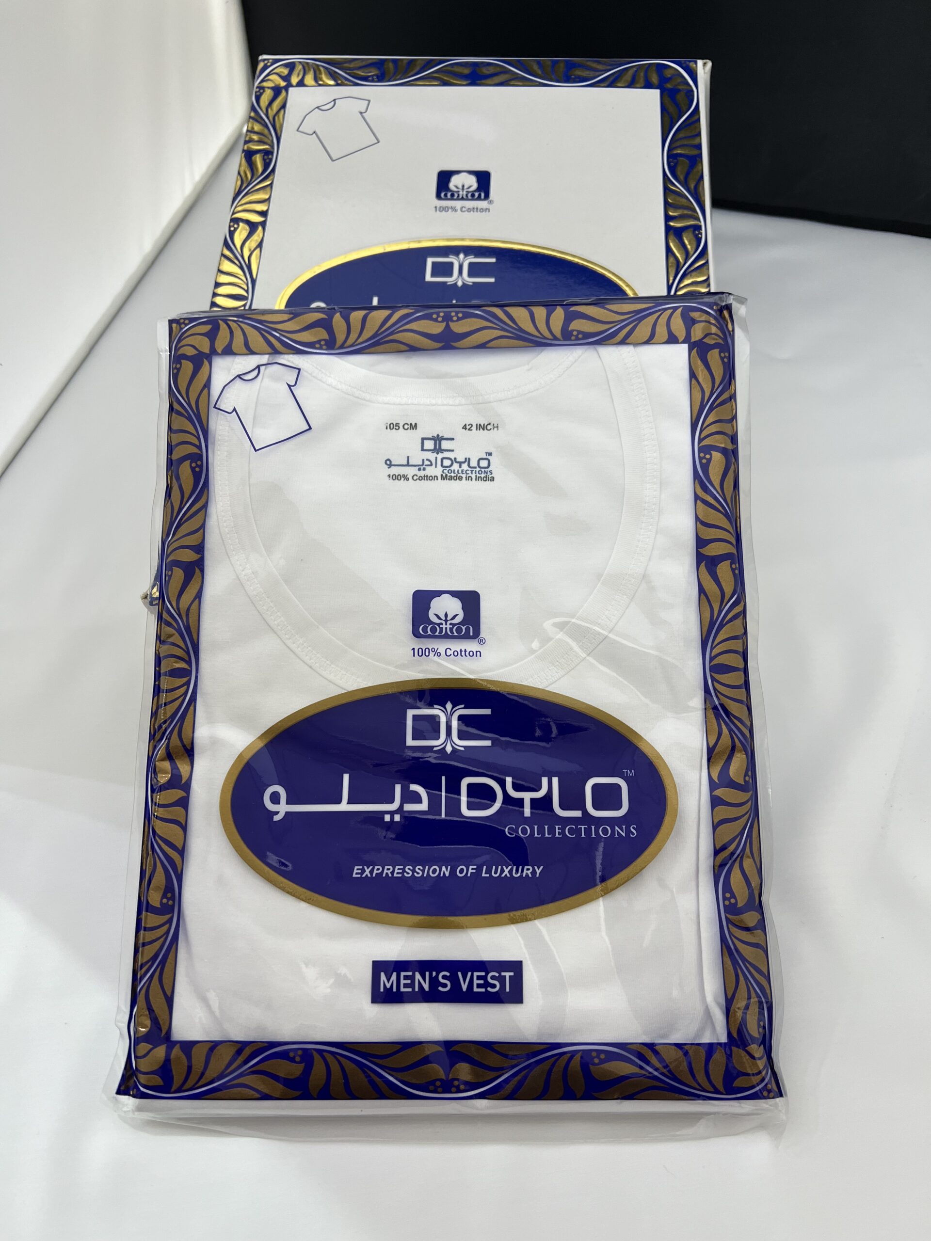 T Shirt/Vest Dylo 100% Indian Cotton 6pc Box . تي شرت/فانيلة ماركة ديلو١٠٠% قطن ٦قطع - Image 7