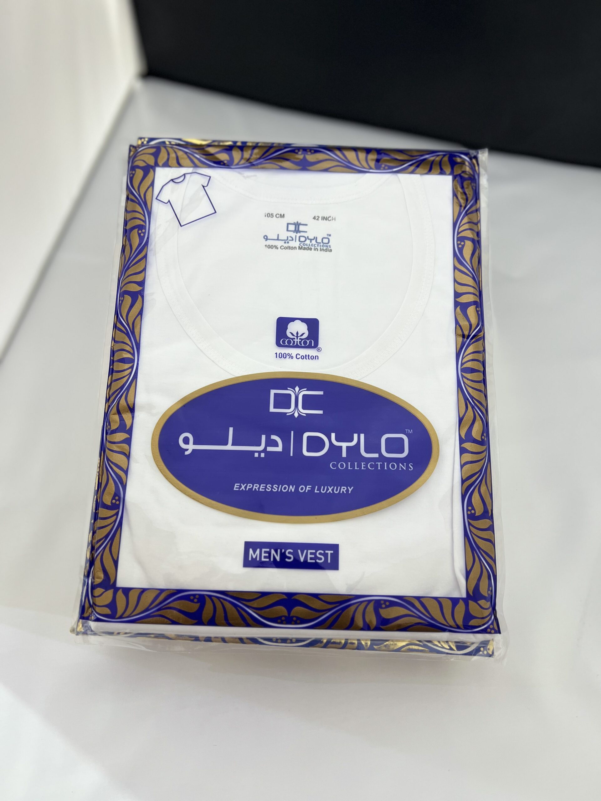 T Shirt/Vest Dylo 100% Indian Cotton 6pc Box . تي شرت/فانيلة ماركة ديلو١٠٠% قطن ٦قطع - Image 10