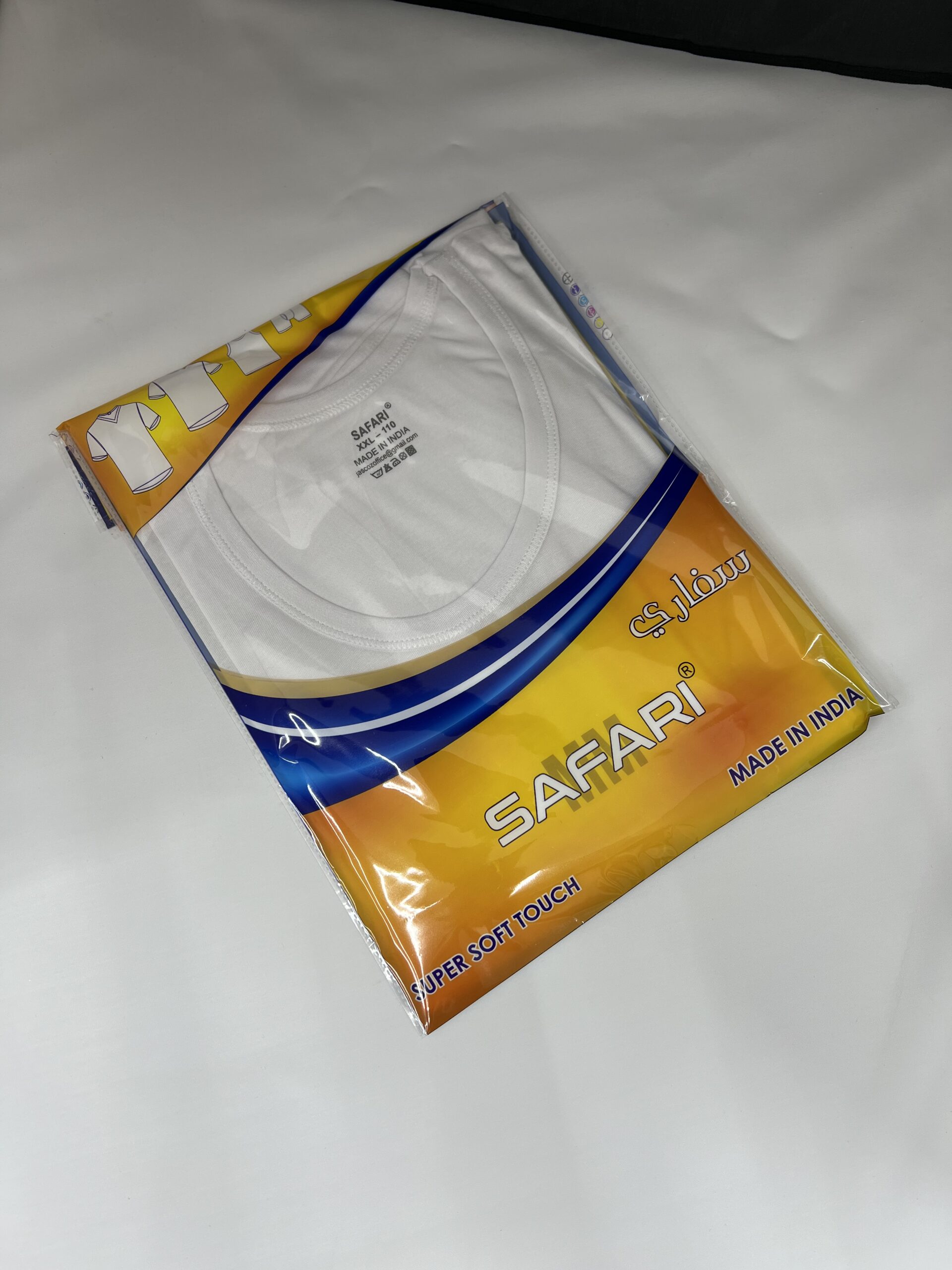 Safari Super Soft Touch Vest T Shirt Innerwear 100% Cotton Pack of Six صندوق من ٦ قطع سترة تي شيرت سفاري ملابس داخلية فائقة النعومة 100% قطن