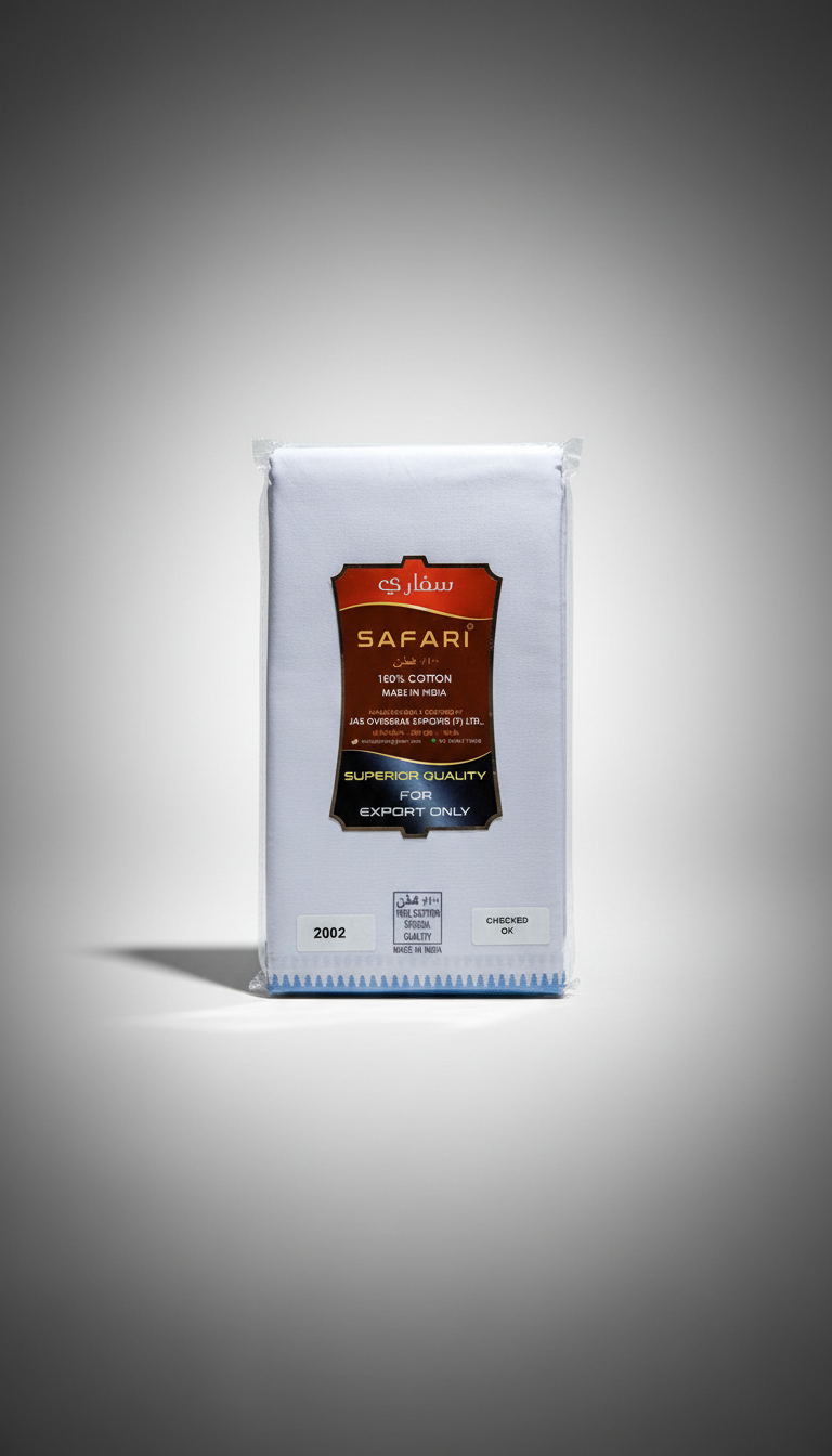 Safari White 100% Cotton Lunghi for Men Premium Quality Comfortable Lungi Lightweight & Durable لونجي وزار رجالي أبيض من القطن الخالص 100%، جودة ممتازة، مريح، خفيف الوزن ومتين - Image 6