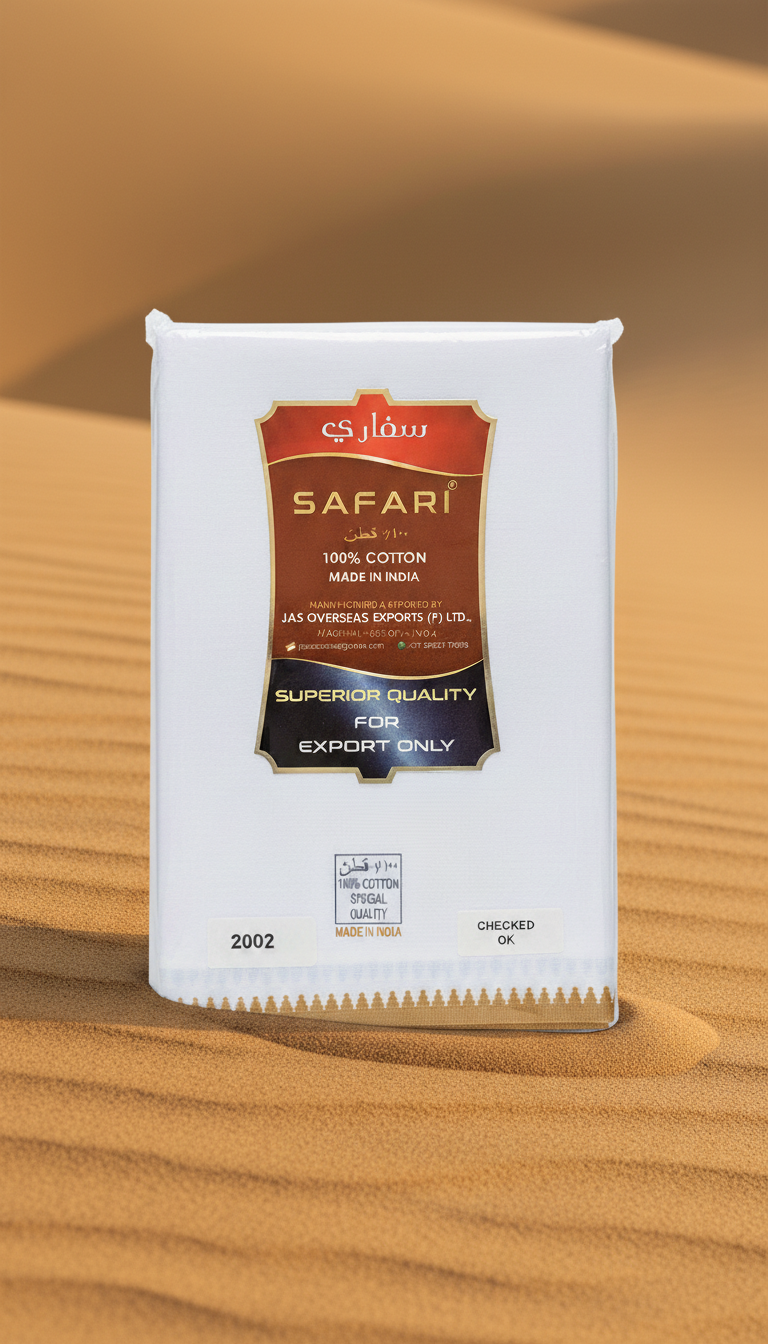 Safari White 100% Cotton Lunghi for Men Premium Quality Comfortable Lungi Lightweight & Durable لونجي وزار رجالي أبيض من القطن الخالص 100%، جودة ممتازة، مريح، خفيف الوزن ومتين - Image 4